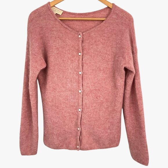 La Maille Sezane Gaspard Cardigan Blush Pink Button Up Reversible Size M Medium - Picture 1 of 8